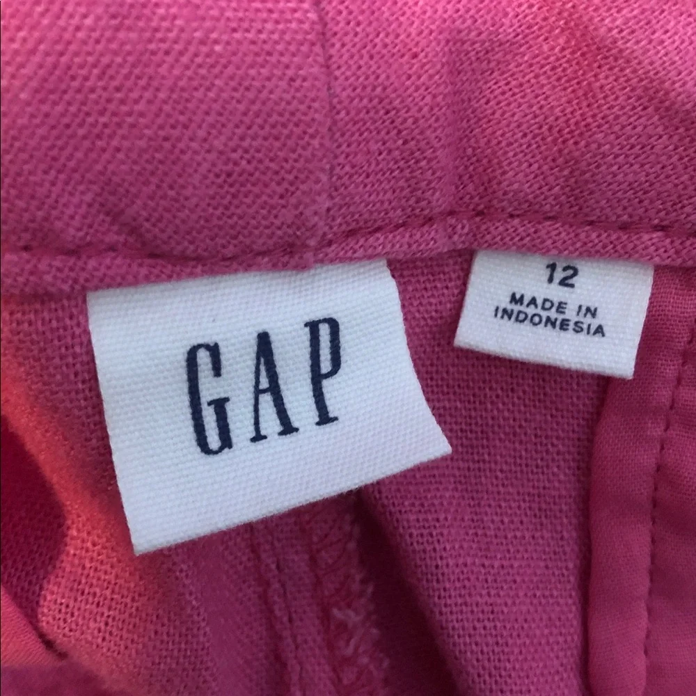 GAP Pepto Pink Linen High-Waist Wide Leg Pants - Picture 5 of 5